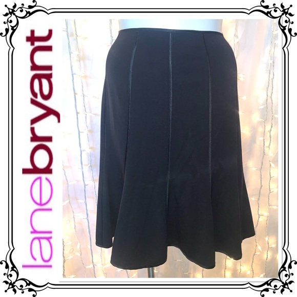 Lane Bryant Dresses & Skirts - LANE BRYANT ⭐️ Black Ribbon Fashion Panel Skirt